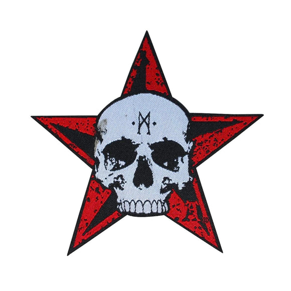 Alchemist Humanity Skull Red Nautical Star Patch Alchemy Symbol Sew On Applique