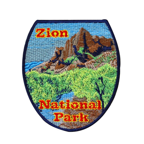 Zion National Park Patch Travel Utah Hike Canyon Embroidered Iron On Applique