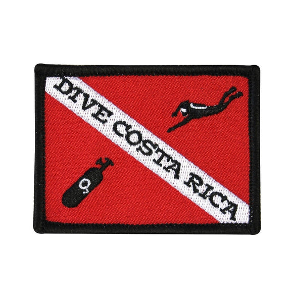 Dive Costa Rica Patch Scuba Souvenir Vacation Embroidered Iron On Applique