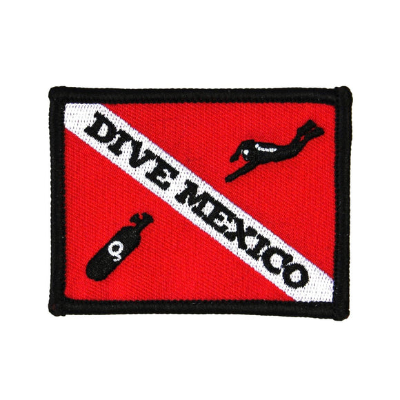 Dive Mexico Patch Scuba Souvenir Travel Sport Embroidered Iron On Applique