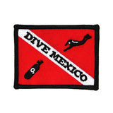 Dive Mexico Patch Scuba Souvenir Travel Sport Embroidered Iron On Applique