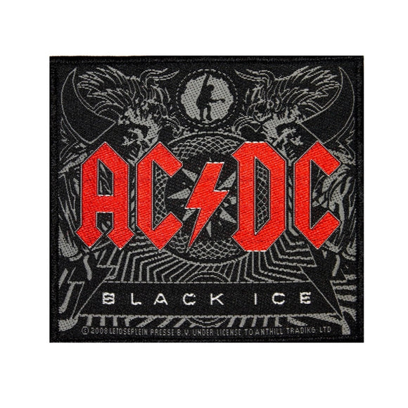 AC/DC ACDC Black Ice Album Cover Art Patch Hard Rock Music Woven Sew On Applique