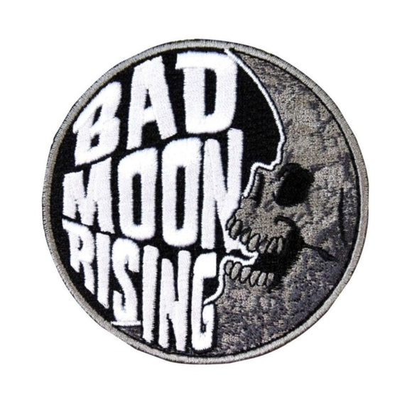 Bad Moon Rising Patch Kreepsville Freaky Scary Embroidered Iron On Applique