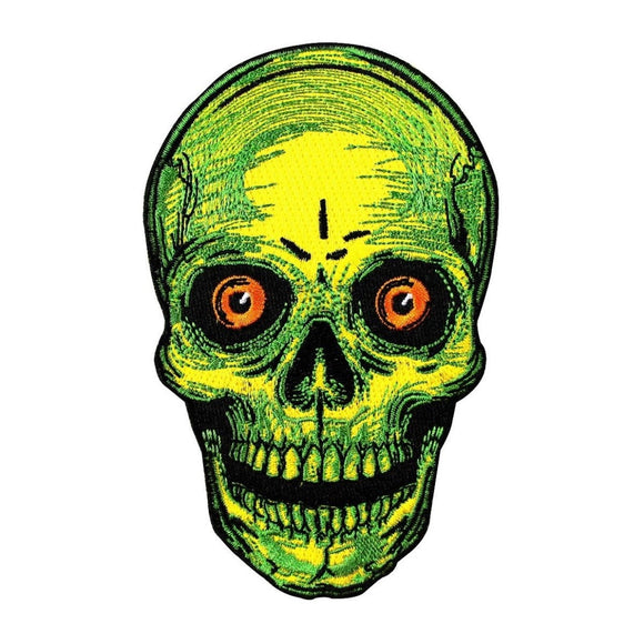 Creepy Skull Face Patch Kreepsville Scary Halloween Craft Decor Iron On Applique