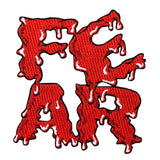Blood Soaked FEAR Letters Patch Kreepsville Horror Embroidered Iron On Applique