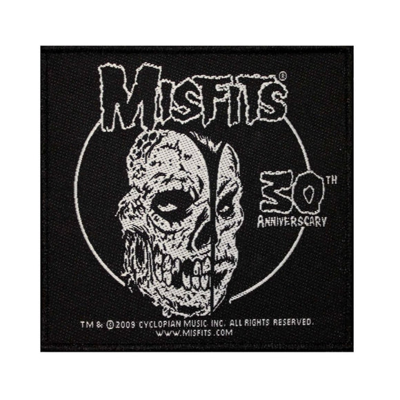 Misfits 30th Anniverscary Patch Skull Punk Rock Music Band Woven Sew On Applique