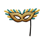 ID 0116 Mardi Gras Mask Patch Masquerade Party Embroidered Iron On Applique
