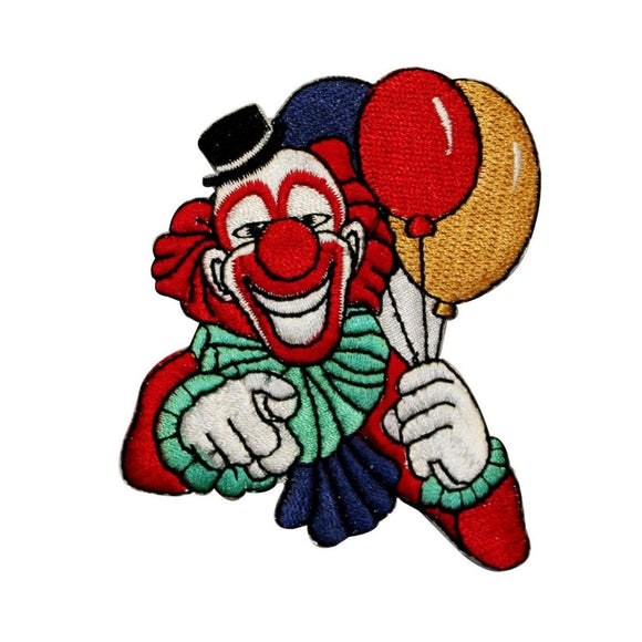 ID 0120 Party Clown with Balloons Patch We Want You Embroidered Iron On Applique