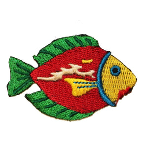 ID 0183 Tropical Fish Patch Ocean Swimming Colorful Embroidered Iron On Applique