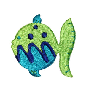ID 0188 Tropical Fish Patch Ocean Fishing Colorful Embroidered Iron On Applique