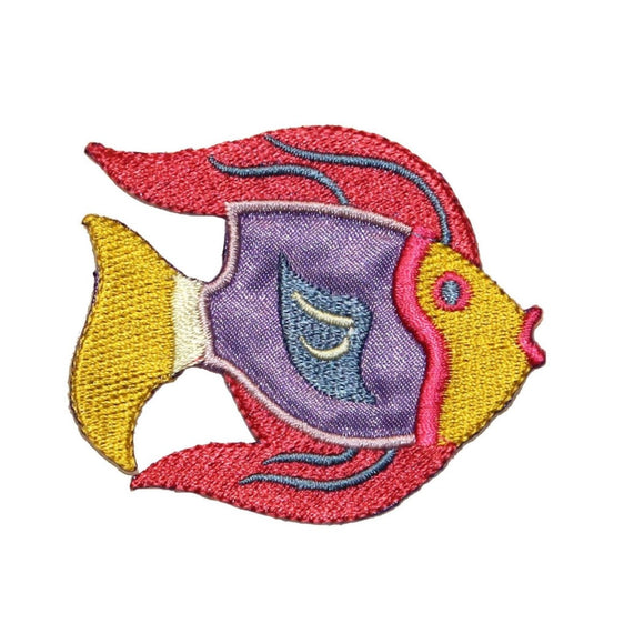 ID 0213 Tropical Angel Fish Patch Exotic Ocean Sea Embroidered Iron On Applique