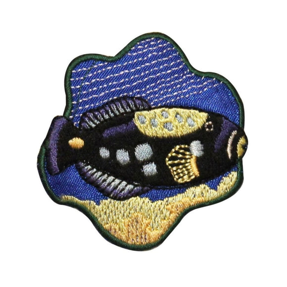 ID 0221 Tropical Puffer Fish Patch Sea Life Fishing Embroidered Iron On Applique