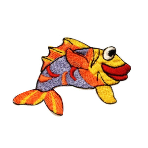 ID 0244 Tropical Cartoon Fish Patch Aquarium Cute Embroidered Iron On Applique