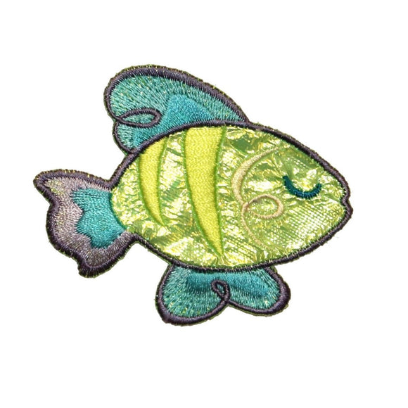 ID 0263 Cartoon Angel Fish Patch Tropical Aquarium Embroidered Iron On Applique