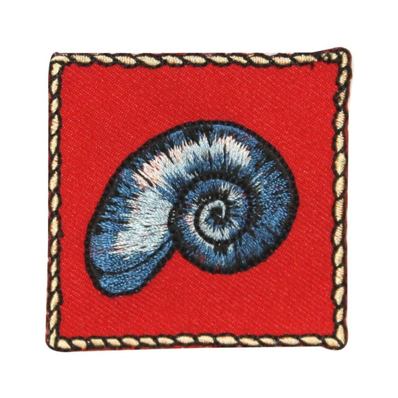 ID 0273 Sea Shell Patch Sand Ocean Beach Badge Embroidered Iron On Applique