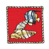 ID 0277 Seashell Angel Fish Patch Sea Life Ocean Embroidered Iron On Applique