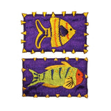 ID 0278AB Set of 2 Tropical Fish Patch Colorful Pet Embroidered Iron On Applique
