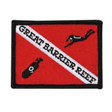 Great Barrier Reef Patch Scuba Souvenir Sport Dive Embroidered Iron On Applique