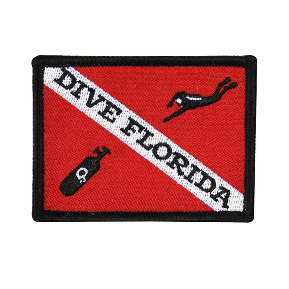 Dive Florida Patch Scuba Souvenir Travel Sport Embroidered Iron On Applique