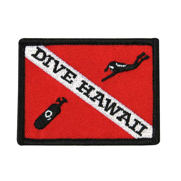 Dive Hawaii Patch Scuba Souvenir Patch Island Embroidered Iron On Applique