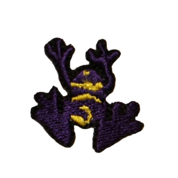 ID 0015B Small Purple Frog Patch Amphibians Tree Embroidered Iron On Applique