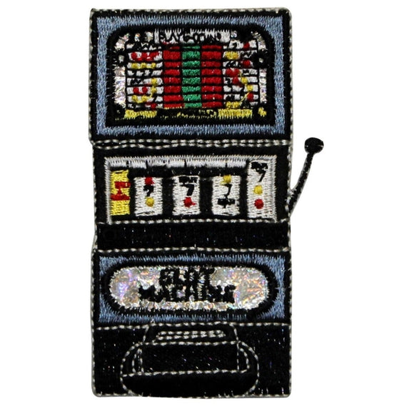 ID 0070 Slot Machine Patch Gambling 777 Spinning Embroidered Iron On Applique