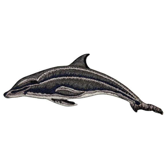 ID 0090 Dolphin Porpoise Patch Ocean Water Mammal Embroidered Iron On Applique