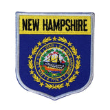 State Flag Shield New Hampshire Patch Badge Travel Embroidered Iron On Applique