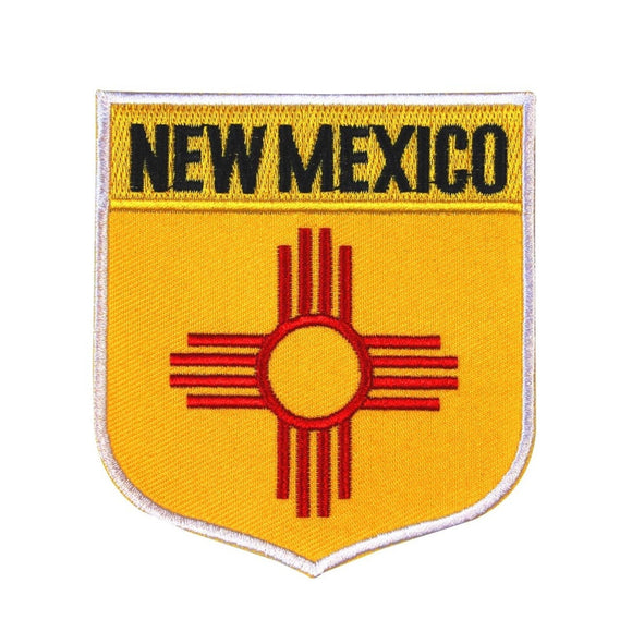 State Flag Shield New Mexico Patch Badge Travel USA Embroidered Iron On Applique