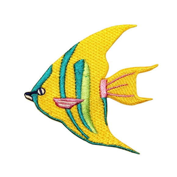 ID 0236 Tropical Angel Fish Patch Exotic Aquarium Embroidered Iron On Applique