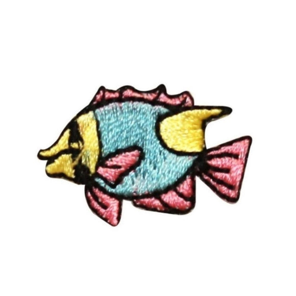 ID 0270A Cartoon Angel Fish Patch Tropical Pet Sea Embroidered Iron On Applique