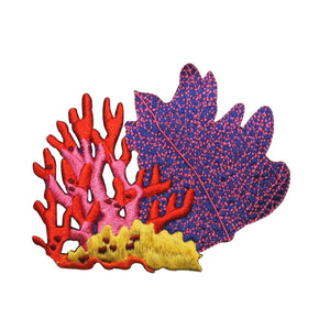 ID 0347 Tropical Colorful Coral Patch Ocean Life Embroidered Iron On Applique
