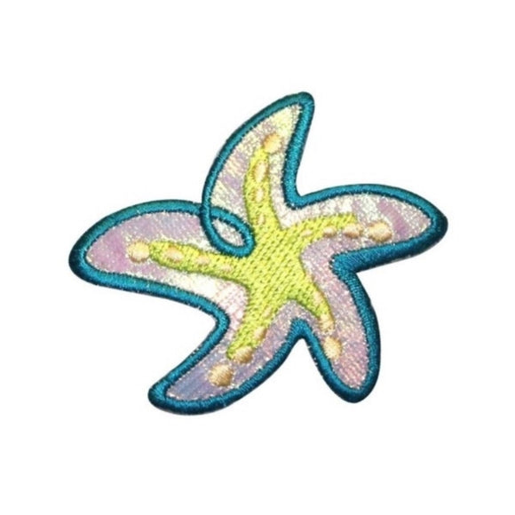 ID 0353C Tropical Beach Star Fish Patch Ocean Life Embroidered Iron On Applique