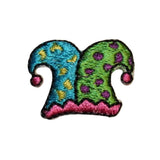 ID 0112 Court Jester Cap Patch Joker Hat Fool Fun Embroidered Iron On Applique