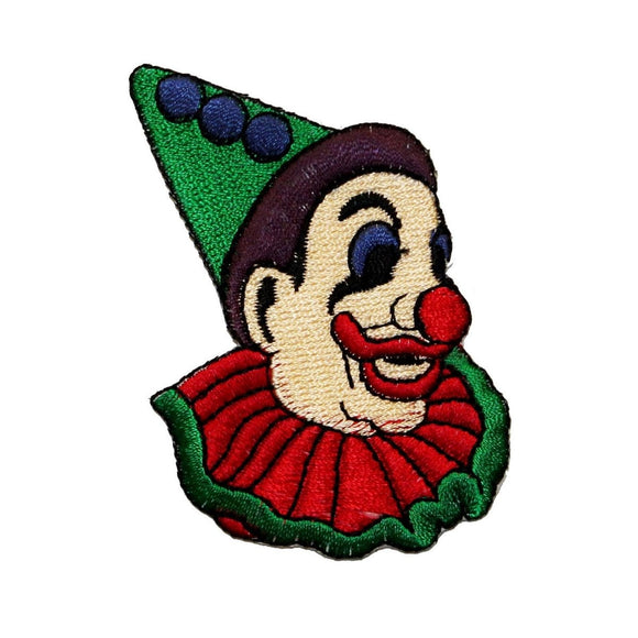 ID 0119 Circus Clown Patch Laughing Jester Jokes Embroidered Iron On Applique