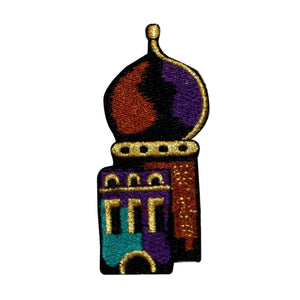 ID 0124 Palace Tower Patch Arabian Temple Travel Embroidered Iron On Applique