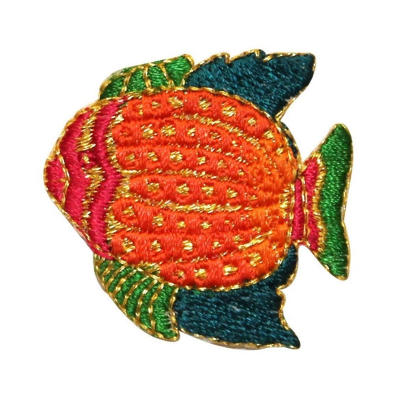 ID 0178 Tropical Koi Fish Patch Swimming Colorful Embroidered Iron On Applique