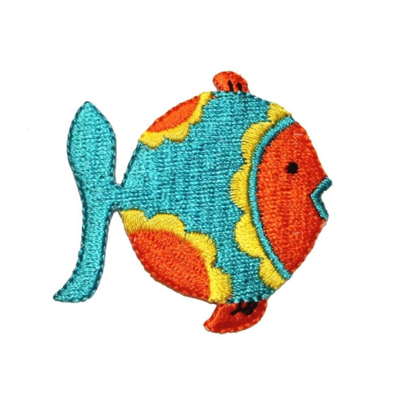 ID 0187 Tropical Fish Patch Fishing Ocean Colorful Embroidered Iron On Applique