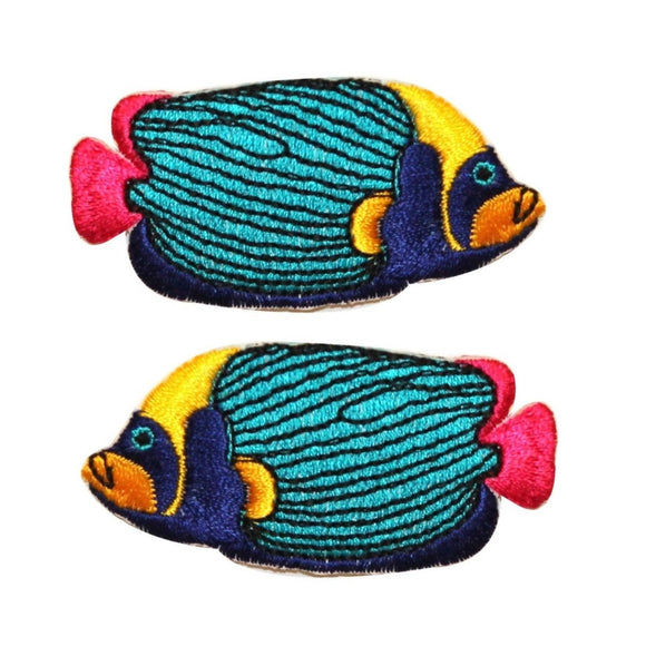 ID 0205AB Set of 2 Tropical Fish Patch Sea Life Ocean Fishing Iron On Applique