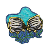 ID 0220 Tropical Butterfly Fish Mates Patch Fishing Embroidered Iron On Applique