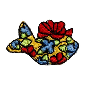 ID 0240 Wrapped Fish Patch Sea Gift Present Ocean Embroidered Iron On Applique