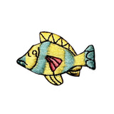 ID 0252 Tropical Grouper Fish Patch Aquarium Ocean Embroidered Iron On Applique