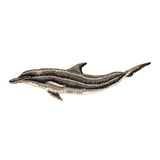 ID 0289 Dolphin Swimming In Water Patch Ocean Embroidered Iron On Applique