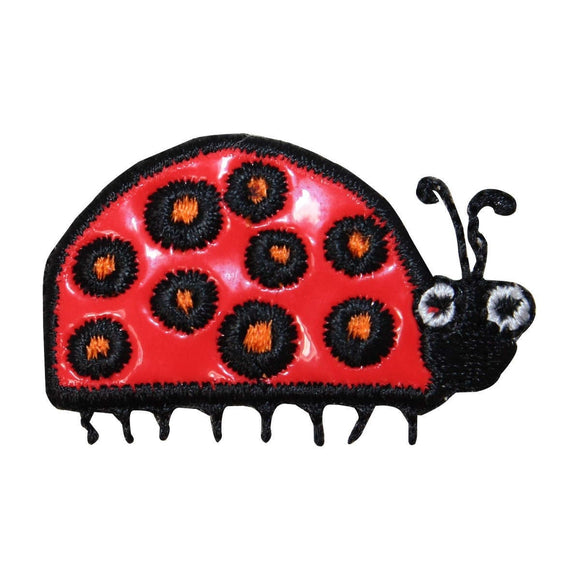 ID 0415B Ladybug Spotted Patch Happy Vinyl Bug Embroidered Iron On Applique