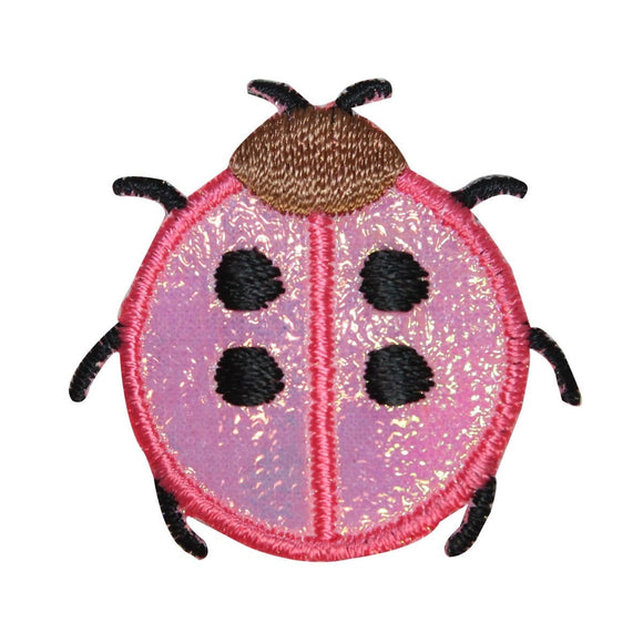 ID 0425A Shiny Lady Bug Symbol Patch Beetle Insect Embroidered Iron On Applique
