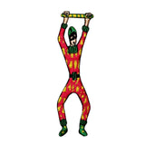 ID 0115 Jester Dancing Patch Pied Piper Joker Fool Embroidered Iron On Applique