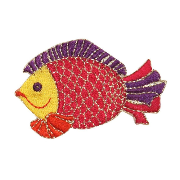 ID 0177 Koi Fish Patch Chinese Colorful Ocean Sea Embroidered Iron On Applique