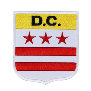 State Flag Shield Washington D.C. Patch Badge Travel USA Embroidered Iron On Applique