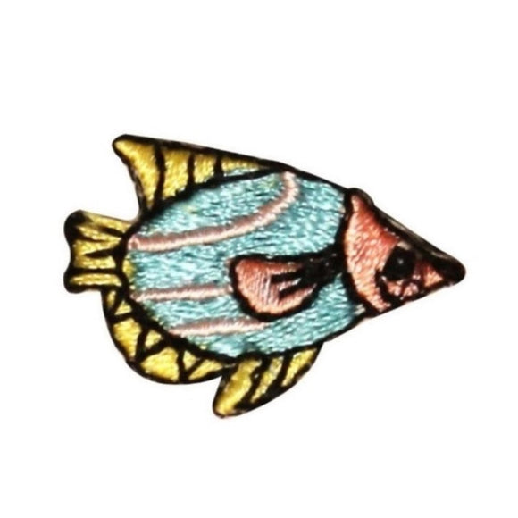 ID 0270B Cartoon Angel Fish Swimming Patch Tropical Pet Emblem Iron On Applique