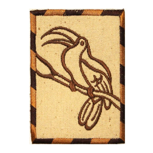 ID 0327Z Toucan Drawing Patch Bird Jungle Portrait Embroidered Iron On Applique